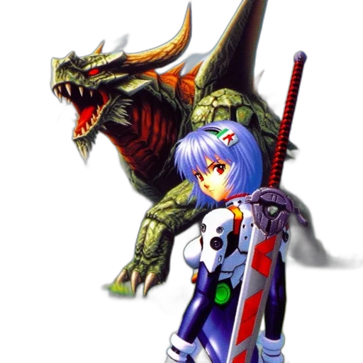 dragon, weapon, pixel art, concept art transparent PNG cut-out