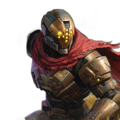 robot, mask, concept art, fantasy art transparent PNG cut-out