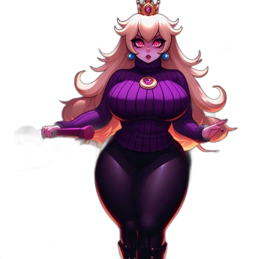 dress, crown, staff, creature transparent PNG cut-out