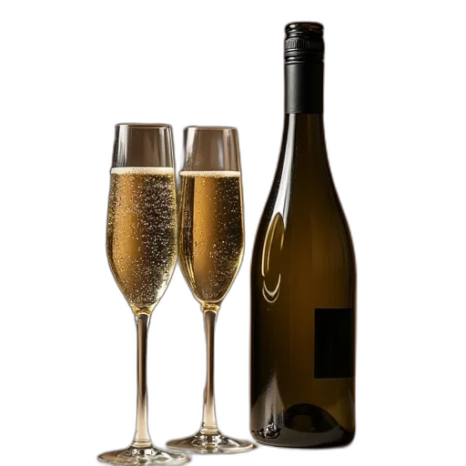 bottle, 3d render, two, glass transparent PNG cut-out
