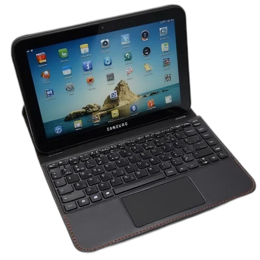 samsung, tab, keyboard, leather transparent PNG cut-out