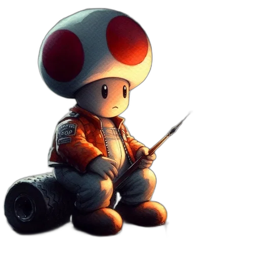 robot, staff, weapon, hat transparent PNG cut-out