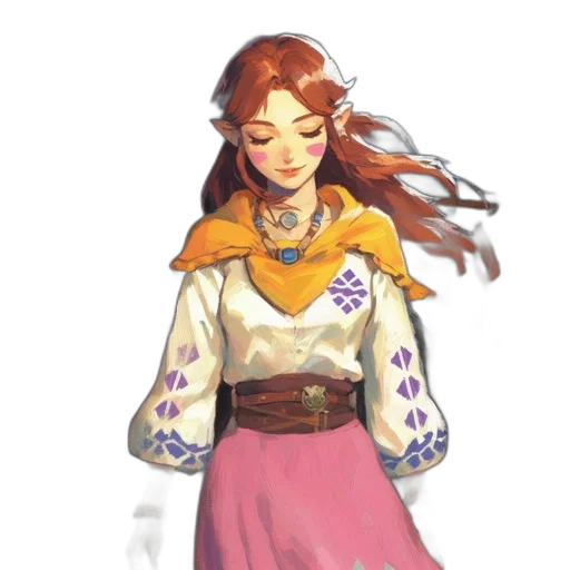dress, staff, jewelry, crown transparent PNG cut-out