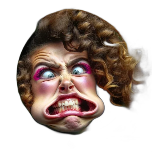 face, mask, staff, hair transparent PNG cut-out