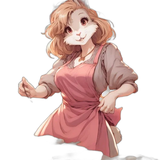 dress, staff, jacket, creature transparent PNG cut-out