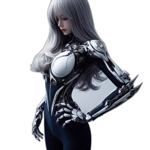 robot, dress, concept art, fantasy art transparent PNG cut-out