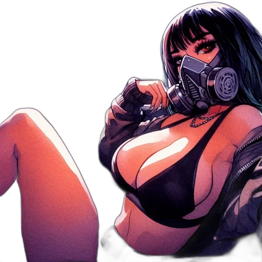 weapon, mask, robot, jacket transparent PNG cut-out