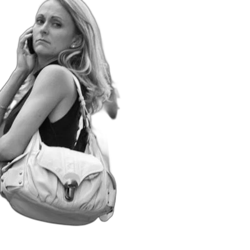 photorealistic, woman, black, tank transparent PNG cut-out