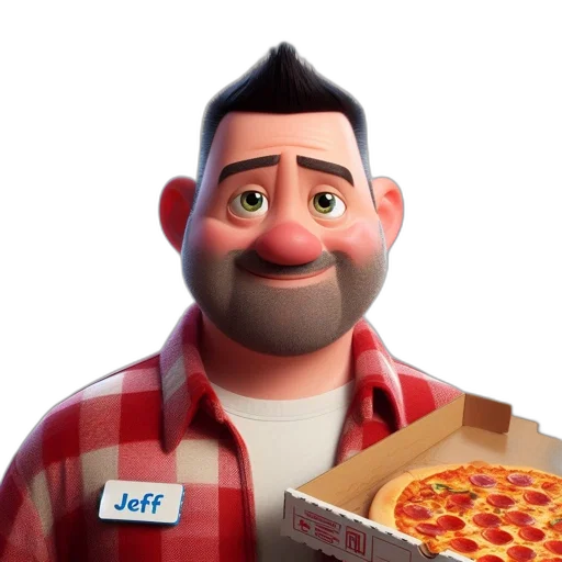 face, food, jacket, 3d render transparent PNG cut-out