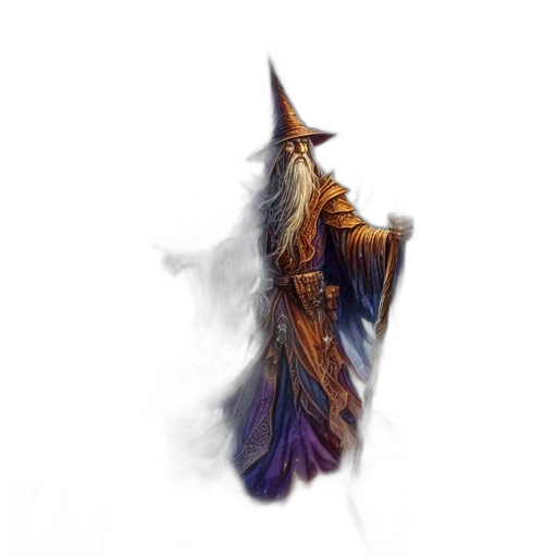 dragon, staff, hair, creature transparent PNG cut-out
