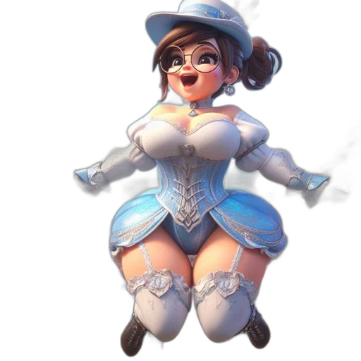 dress, staff, robot, crown transparent PNG cut-out