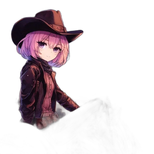 hat, jacket, weapon, robot transparent PNG cut-out