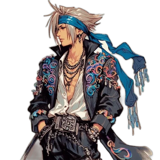 jacket, weapon, staff, jewelry transparent PNG cut-out