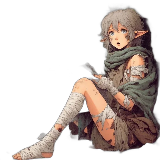 dragon, staff, sword, dress transparent PNG cut-out