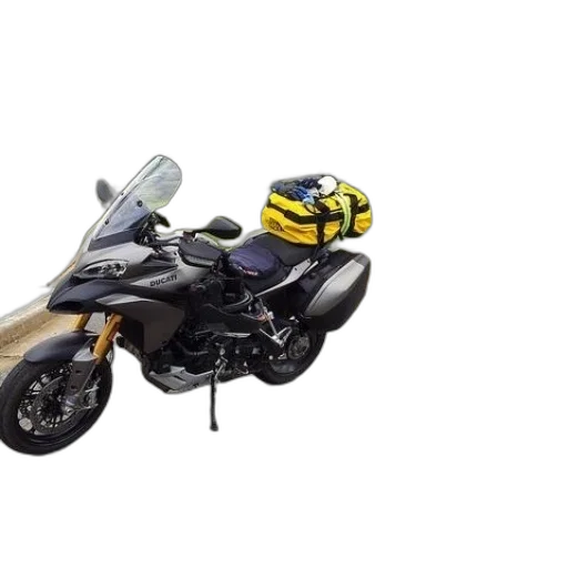 3d render, ducati, motorcycle, yellow transparent PNG cut-out
