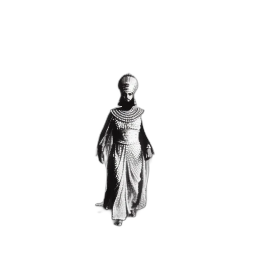 dress, staff, robot, creature transparent PNG cut-out