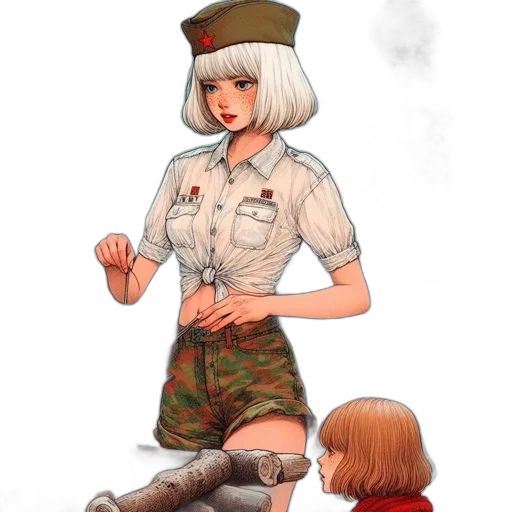 staff, weapon, hat, dress transparent PNG cut-out