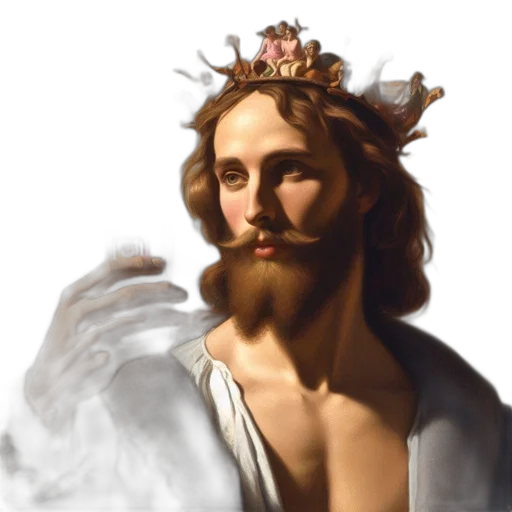 crown, photorealistic, oil painting, concept art transparent PNG cut-out