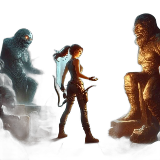 concept art, fantasy art, comic book art, 3d render transparent PNG cut-out