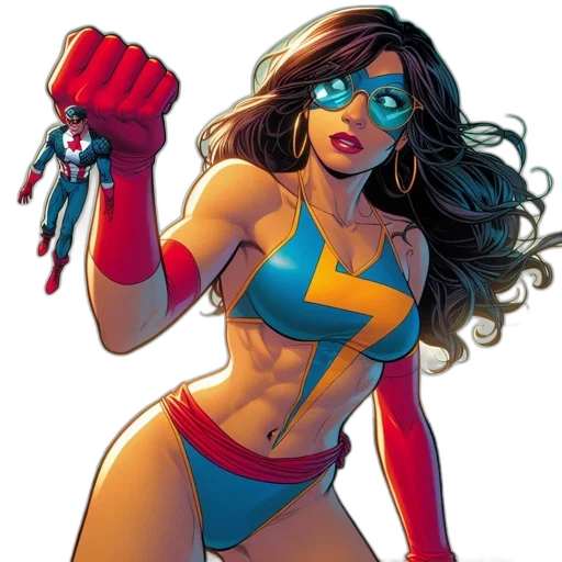 comic book art, concept art, cartoon, two transparent PNG cut-out