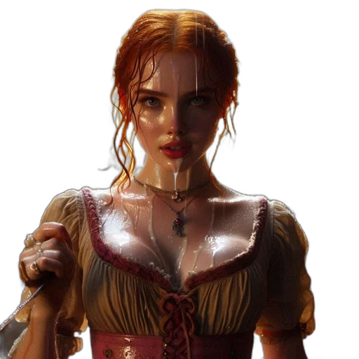 dress, face, fantasy art, concept art transparent PNG cut-out