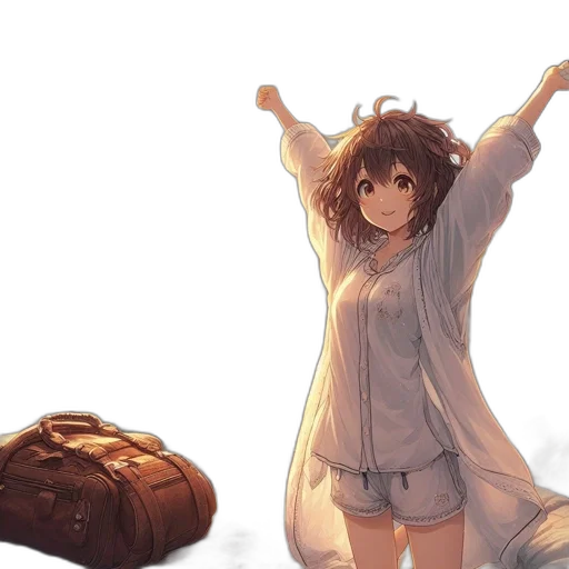 dress, creature, weapon, hair transparent PNG cut-out