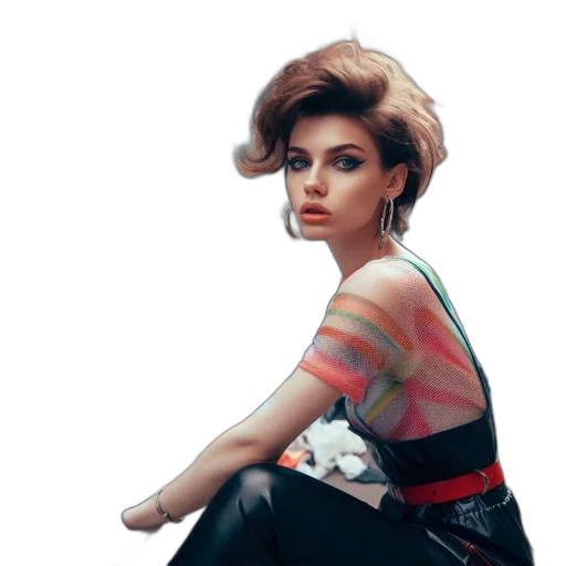 dress, face, jacket, hair transparent PNG cut-out