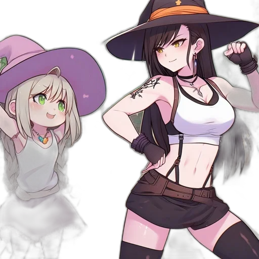 hat, anime, concept art, fantasy art transparent PNG cut-out