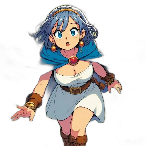 dress, staff, weapon, crown transparent PNG cut-out