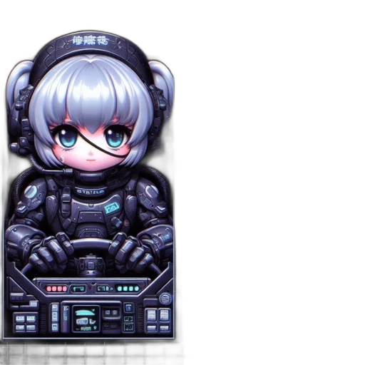 robot, jacket, weapon, cyberpunk transparent PNG cut-out