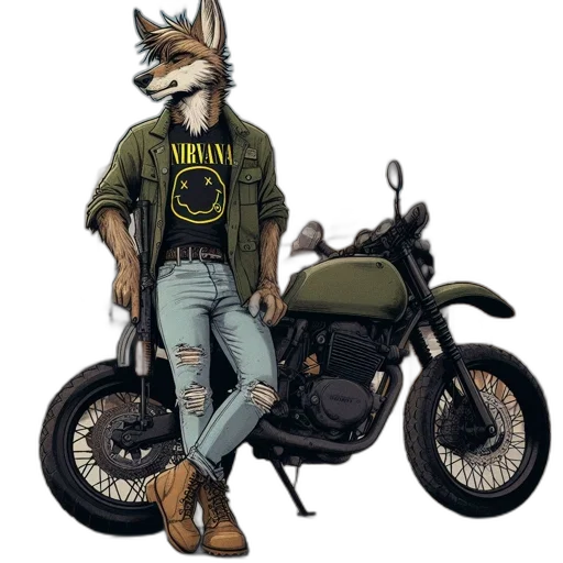 jacket, animal, mask, concept art transparent PNG cut-out
