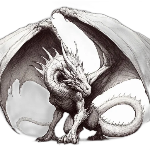 dragon, creature, animal, staff transparent PNG cut-out