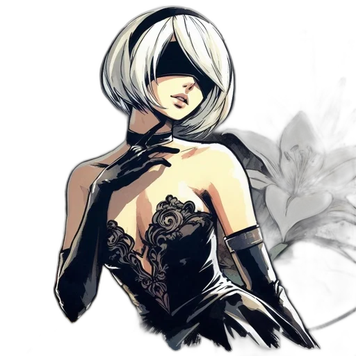 dress, mask, flower, weapon transparent PNG cut-out