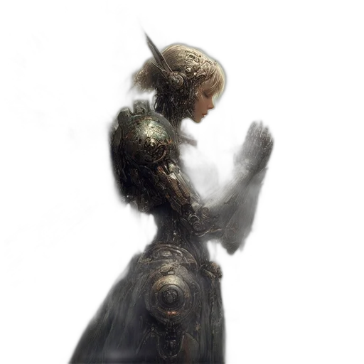 dress, robot, crown, sword transparent PNG cut-out
