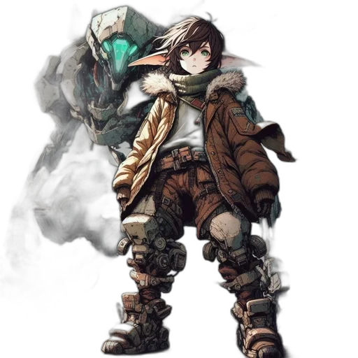 mask, jacket, weapon, dragon transparent PNG cut-out