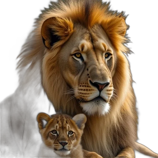 animal, photorealistic, oil painting, fantasy art transparent PNG cut-out