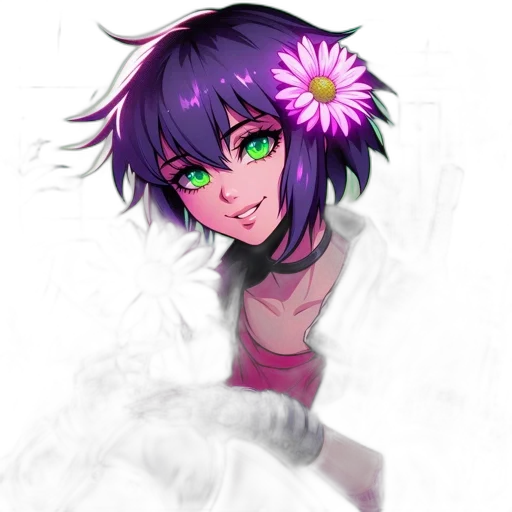 flower, face, mask, anime transparent PNG cut-out