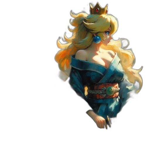 crown, dress, staff, concept art transparent PNG cut-out