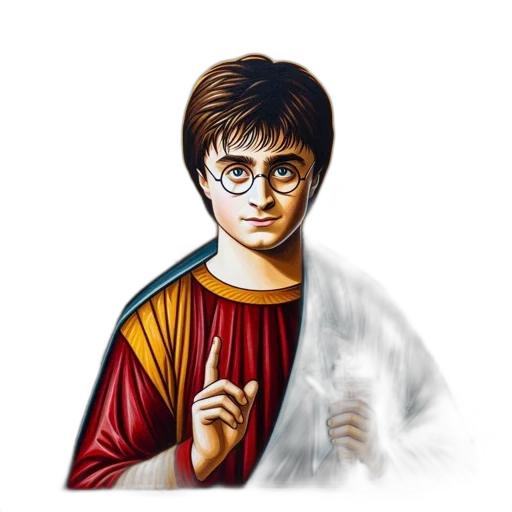 staff, face, pixel art, photorealistic transparent PNG cut-out