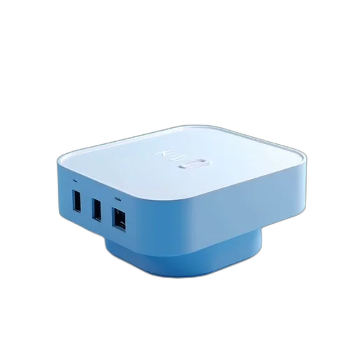 robot, furniture, 3d render, blue transparent PNG cut-out