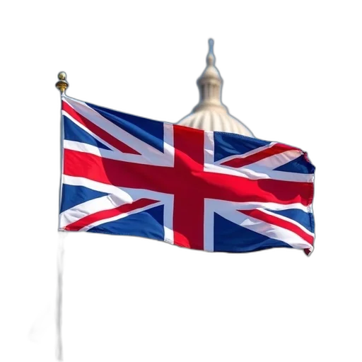 staff, british, flag, flying transparent PNG cut-out