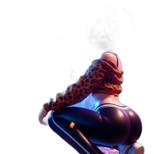 hair, jacket, robot, weapon transparent PNG cut-out