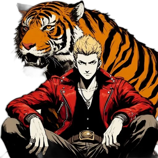 animal, jacket, comic book art, concept art transparent PNG cut-out