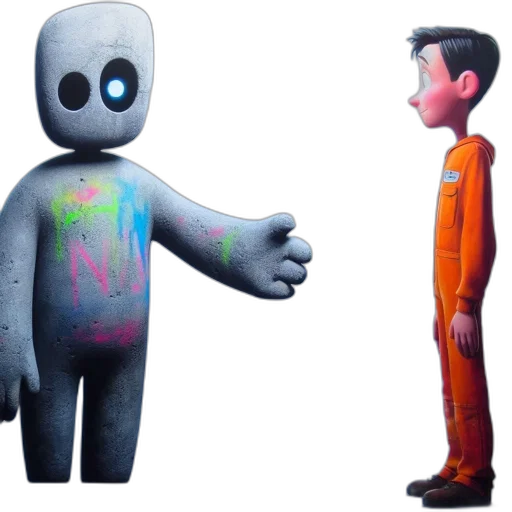 robot, jacket, creature, concept art transparent PNG cut-out