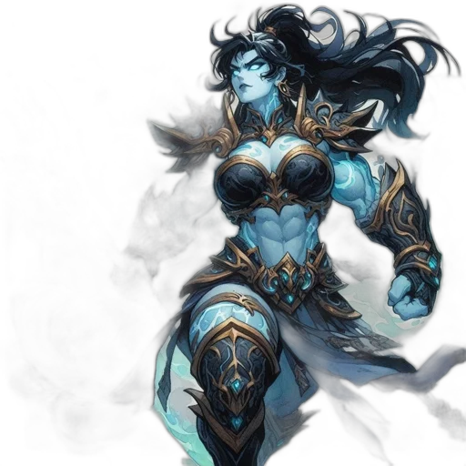 fantasy art, concept art, comic book art, photorealistic transparent PNG cut-out