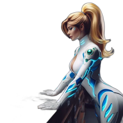 robot, dress, concept art, fantasy art transparent PNG cut-out