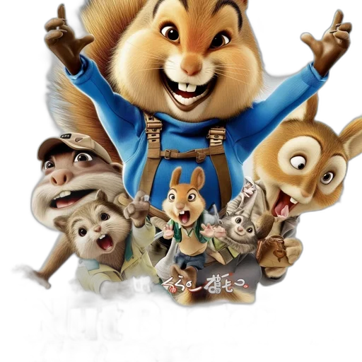 concept art, 3d render, film, poster transparent PNG cut-out