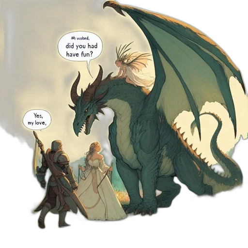 dragon, concept art, fantasy art, comic book art transparent PNG cut-out