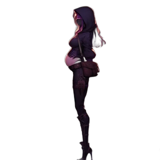 dress, creature, staff, concept art transparent PNG cut-out