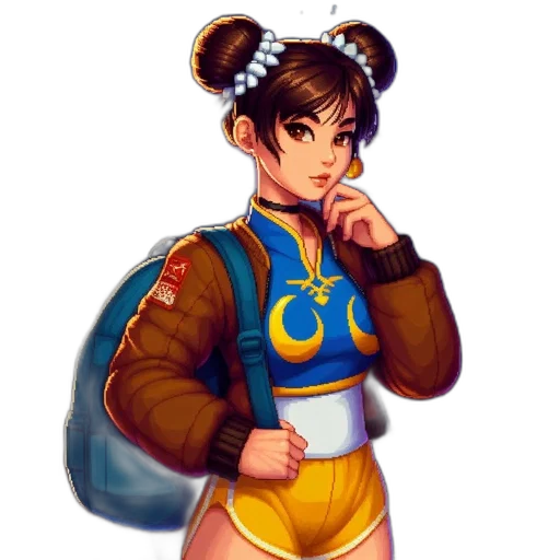 staff, jacket, pixel art, concept art transparent PNG cut-out